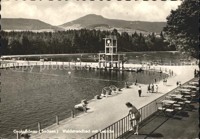 Gross Schoenau Goerlitz Waldstrandbad mit Lausche
