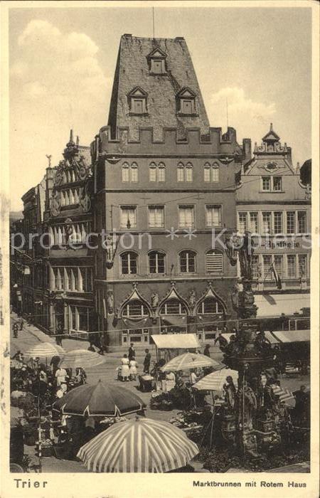 TRIER  CITY Marktbrunnen mit Rotem Haus
