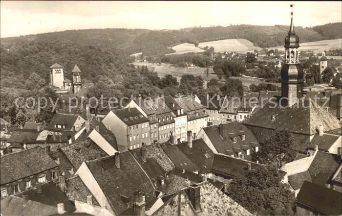 Waldenburg Sachsen Blick auf die Stadt