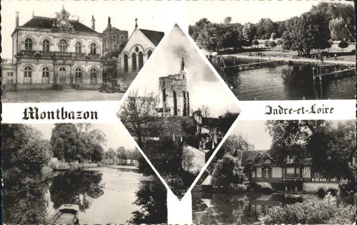 Montbazon Schloss Ruine Partie am Fluss