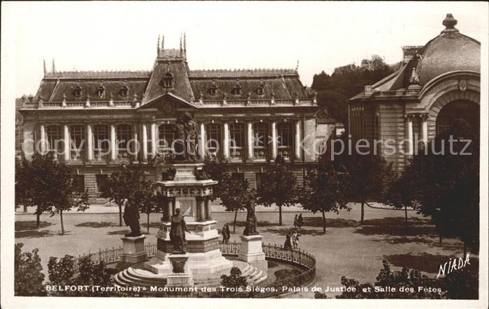 Belfort Alsace Monument des Trois Sieges Palais de Justice Salle des Fetes