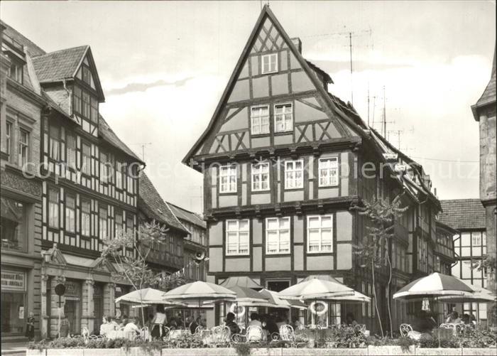 Quedlinburg Harz Boulevard Cafe am Markt Fachwerkhaus