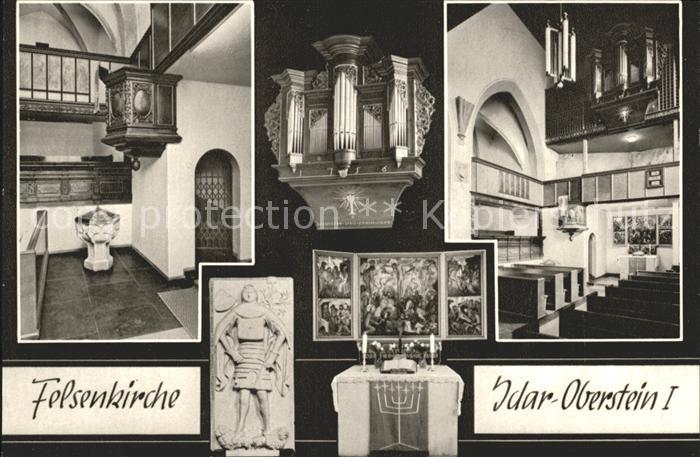 Idar-Oberstein Felsenkirche Altarbild um 1400 Orgel Kanzel