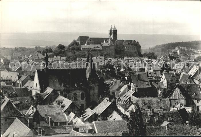 Quedlinburg Harz Stadtbild mit Stiftskirche