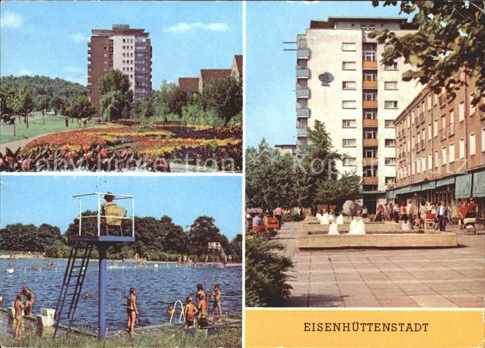 Eisenhuettenstadt Diehloer Strasse Hochhaus Schwimmbad Leninallee
