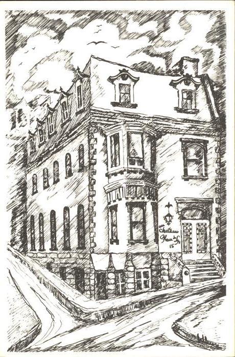 Quebec Chateau Fleur de Lys Dessin Kuenstlerkarte