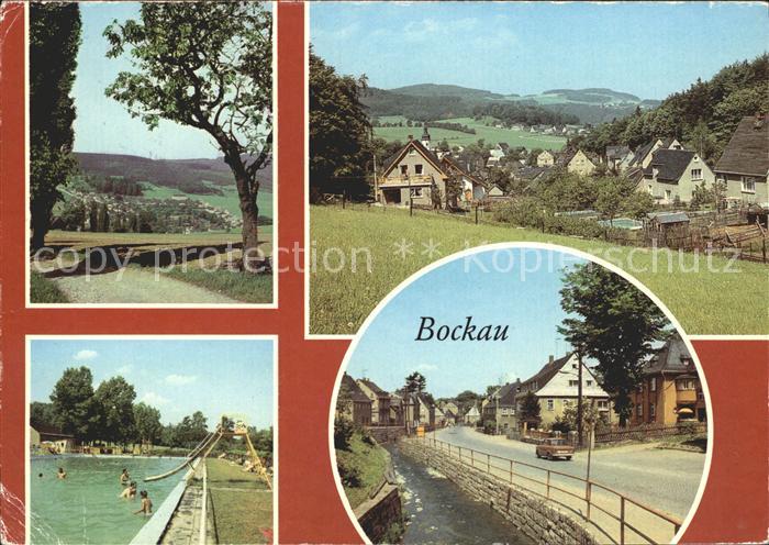 Bockau Erzgebirgskreis Teilansichten Freibad Karl Marx Strasse