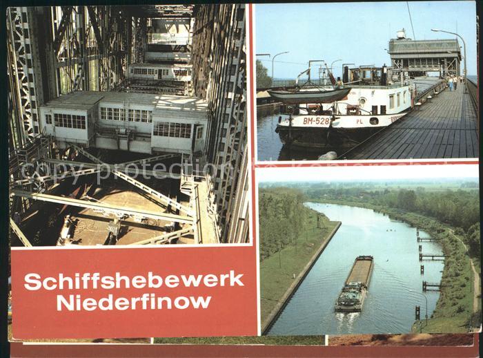 Niederfinow Schiffshebewerk Frachtkahn