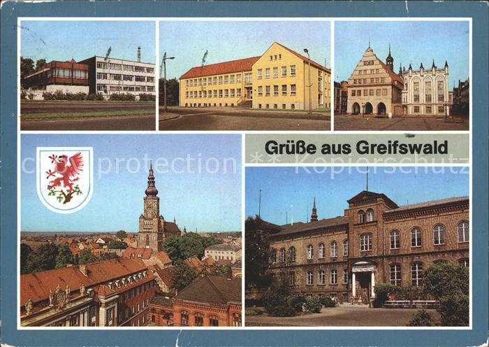 Greifswald Mecklenburg Vorpommern Mensa Haus der Gewerkschaft Rathaus Ratsapothe