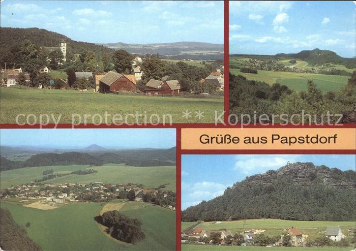 Papstdorf Teilansichten Panorama Landschaft