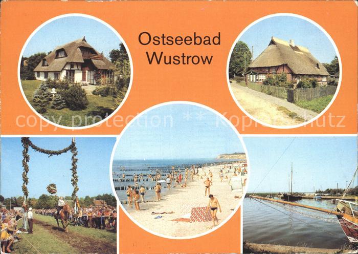 Wustrow Ostseebad Rohrdachhaus Rohrdachkaten Tonnenabschlagen Tradition Strand H