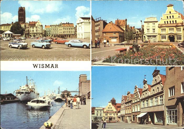 Wismar Mecklenburg Vorpommern Markt Kraemerstrasse Hohestrasse Hafen Dampfer