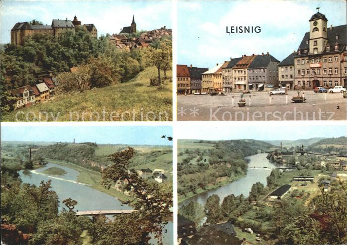 Leisnig Burg Markt Mulde Tragnitz Panorama Muldental
