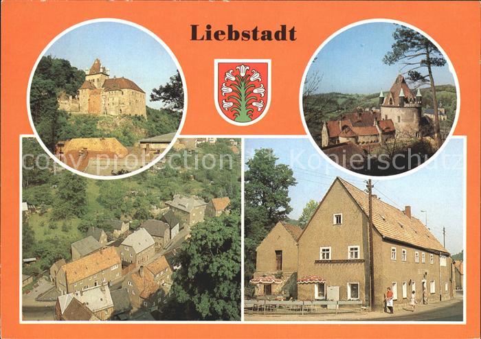 Liebstadt Schloss Kuckuckstein Teilansicht Stadtschaenke Wappen