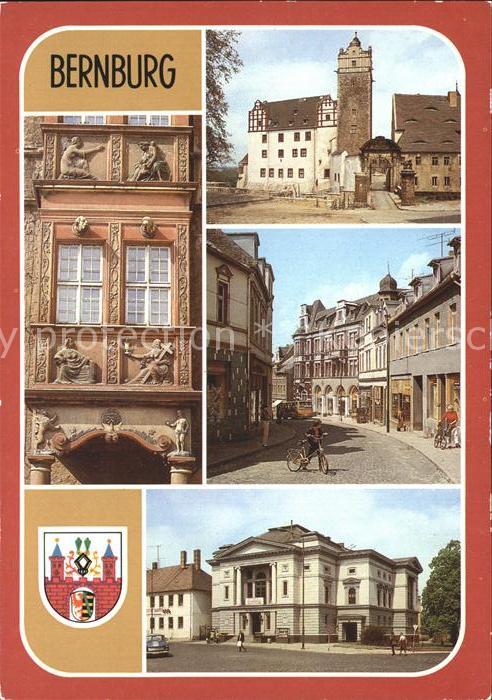 Bernburg Saale Langes Haus Schloss Eingang Ernst Thaelmann Strasse Theater Wappe