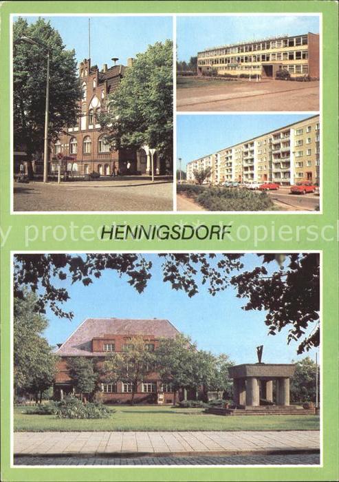 Hennigsdorf Rathaus Betriebsschule Wilhelm Florin Hradeker Strasse Post Leninstr