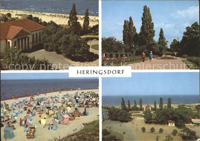 Heringsdorf Ostseebad Usedom Kulturhaus Kurpromenade Strand Kurpark Musikpavillo