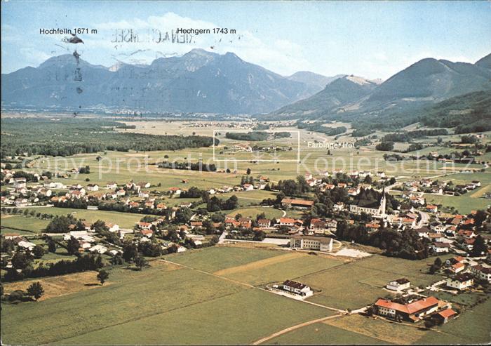 Bernau Chiemsee Ferienhotel Farbinger Hof Alpenpanorama Fliegeraufnahme