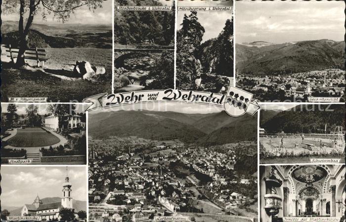 Wehr Schweigmatt Wehratal Strassenbruecke Hirschsprung Stadtpark Fliegeraufnahme