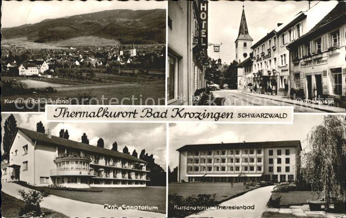 Bad Krozingen Kurort mit Schauinsland Hauptstr Park Sanatorium Theresienbad
