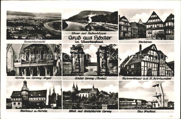 Hoexter Weser Total Weser Rabenklippe Vechanei Kirche zu Corvey Orgel Schloss Co