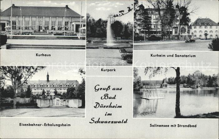 Bad Duerrheim Kurhaus Kurpark Kurheim Sanatorium Eisenbahner Erholungsheim Salin