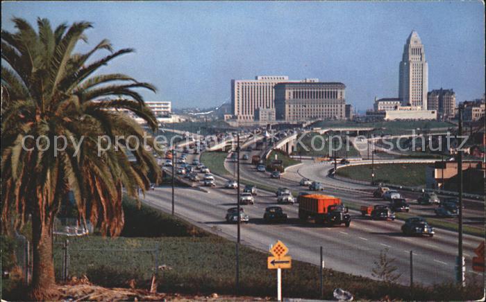 Hollywood California New Hollywood Freeway linking Civic Center and the San Fern