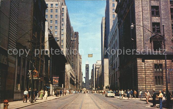 Toronto Canada Bay Street with the City Hall in the background