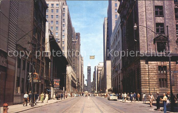 Toronto Canada Bay Street with the City Hall in the background