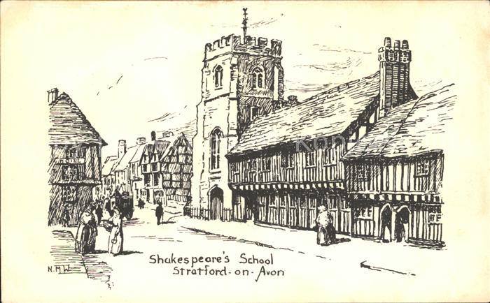 Stratford Alveston Shakespeares School Zeichnung