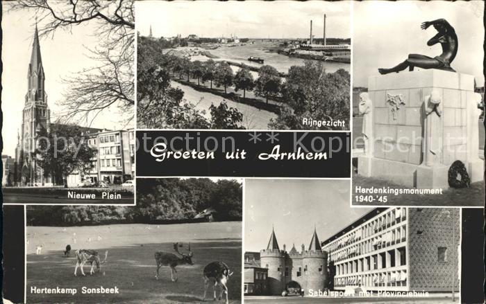 Arnhem Nieuwe Plein Rijngezicht Herdenkingsmonument Hertenkamp Sonsbeek Sabelspo