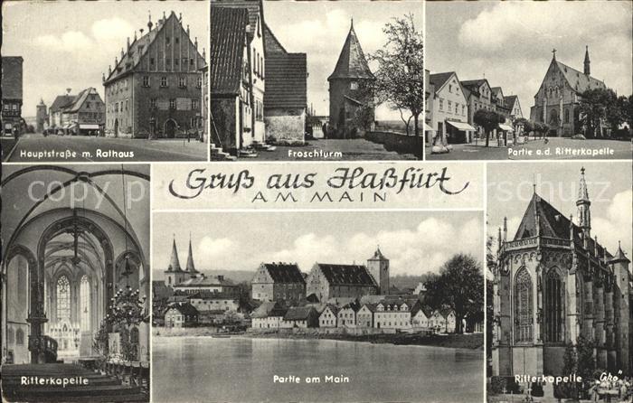 Hassfurt Hauptstr Rathaus Froschturm Ritterkapelle Mainpartie