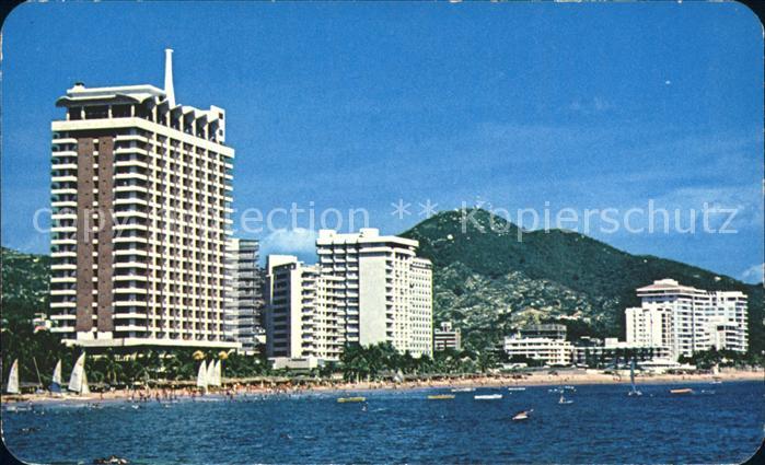 Acapulco Partial view Paraiso Marriott Hotel from the Sea