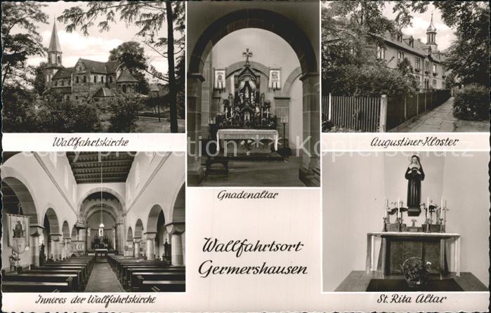 Germershausen Wallfahrtskirche Inneres Augustinerkloster Gnadenaltar St Rita Alt