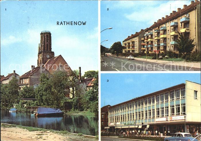 Rathenow Havel am Schleusenweg Leninallee Kaufhaus Magnet