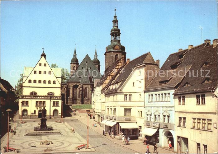 Eisleben Markt mit Lutherdenkmal