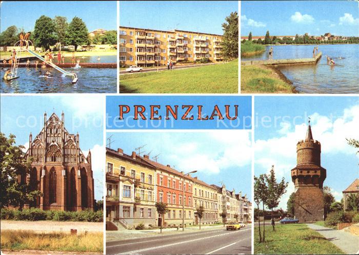 Prenzlau Freibad Neubauten Uckersee St Marienkirche Puschkinstr Mitteltorturm