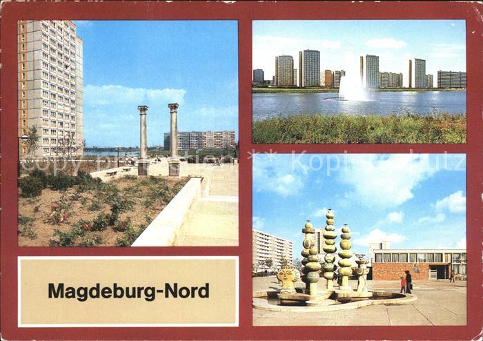 MAGDEBURG  CITY Markowskiplatz Neustaedter See Maerchenbrunnen