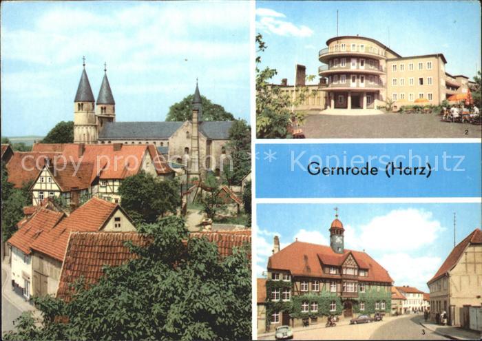 Gernrode Harz Spittelplatz FDGB Heim Fritz Heckert Rathaus