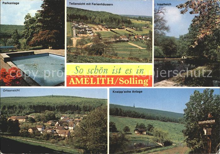Amelith parkanlage Teilansicht Ferienh?user Inselteich Ortsblick Kneippsche Anla