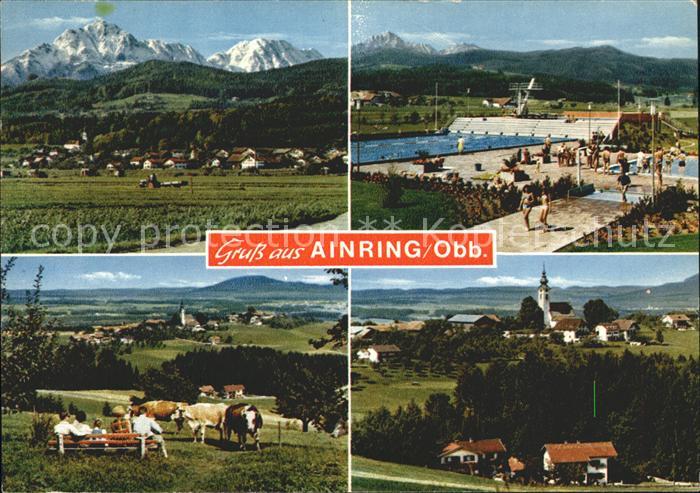 Ainring Total Schwimmbad Panorama Ortsblick