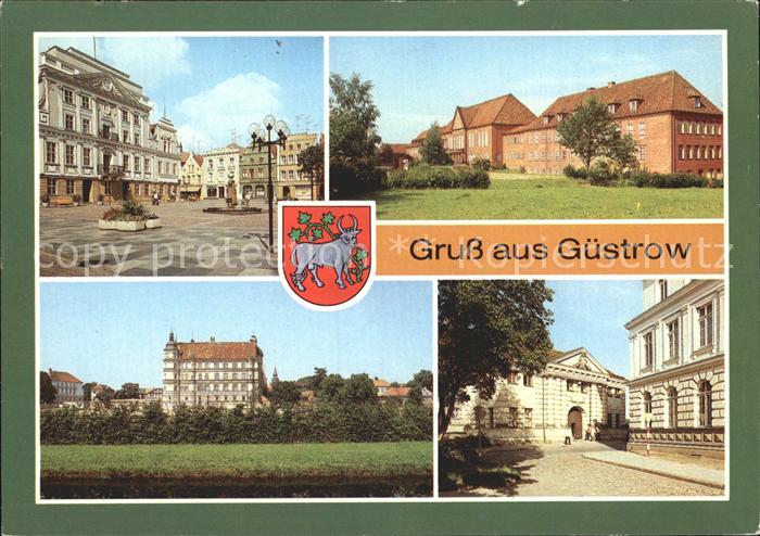 Guestrow Mecklenburg Vorpommern Markt Paed Hochschule Schloss Torhaus