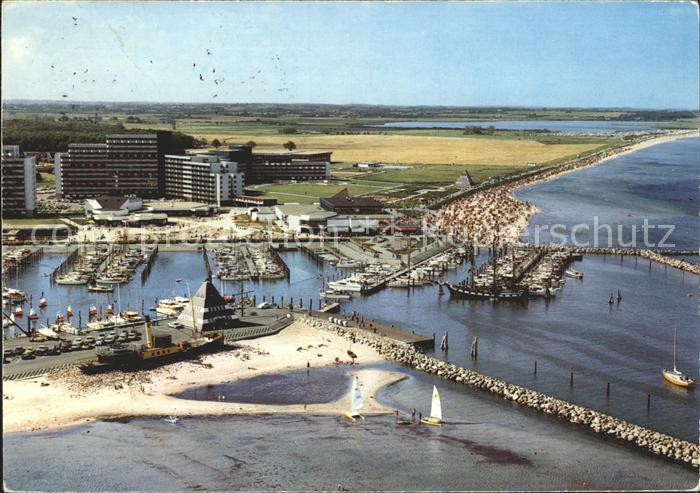 Damp Hafen Strand Fliegeraufnahme