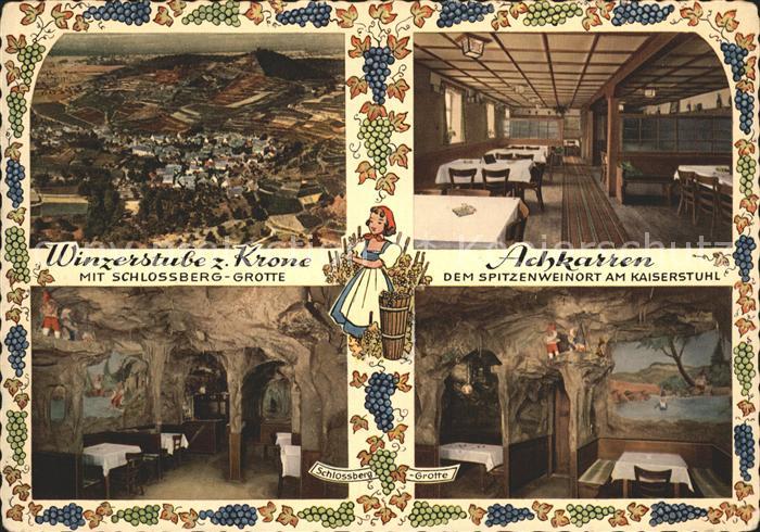 Achkarren Winzerstube zur Krone mit Schlossberg Grotte Gastraum