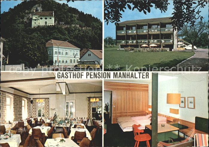 Pitten Gasthof Pension Manhalter Gaststube Speiseraum