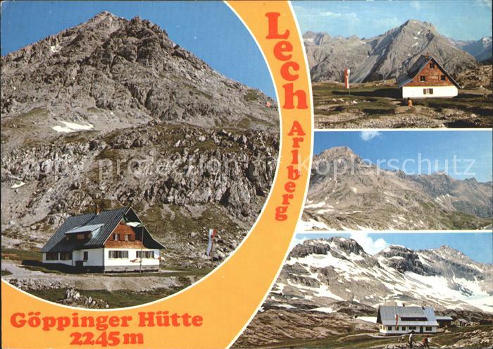 Lech Vorarlberg Goppinger Huette mit Spuller Schafberg und Mehlsack Hochlichtspi