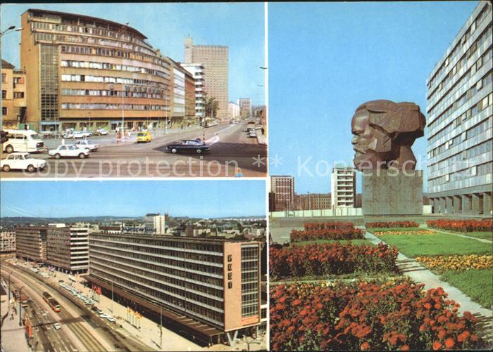 Karl-Marx-Stadt CHEMNITZ Karl Marx Allee Strasse der Nationen Karl Marx Monument