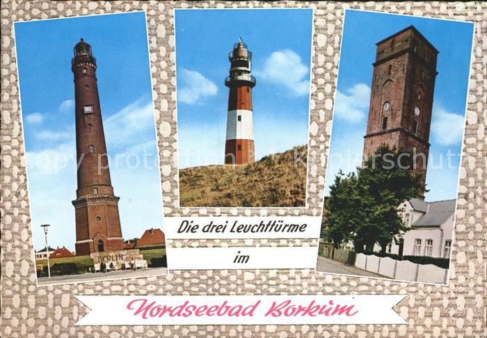 BORKUM Nordseebad Niedersachsen Drei Leuchttuerme