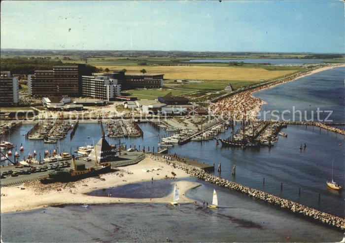 Damp Hafen Strand Fliegeraufnahme
