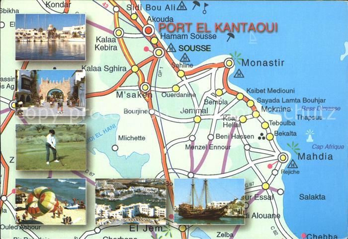 SOUssE  Tunesie mit Landkarte